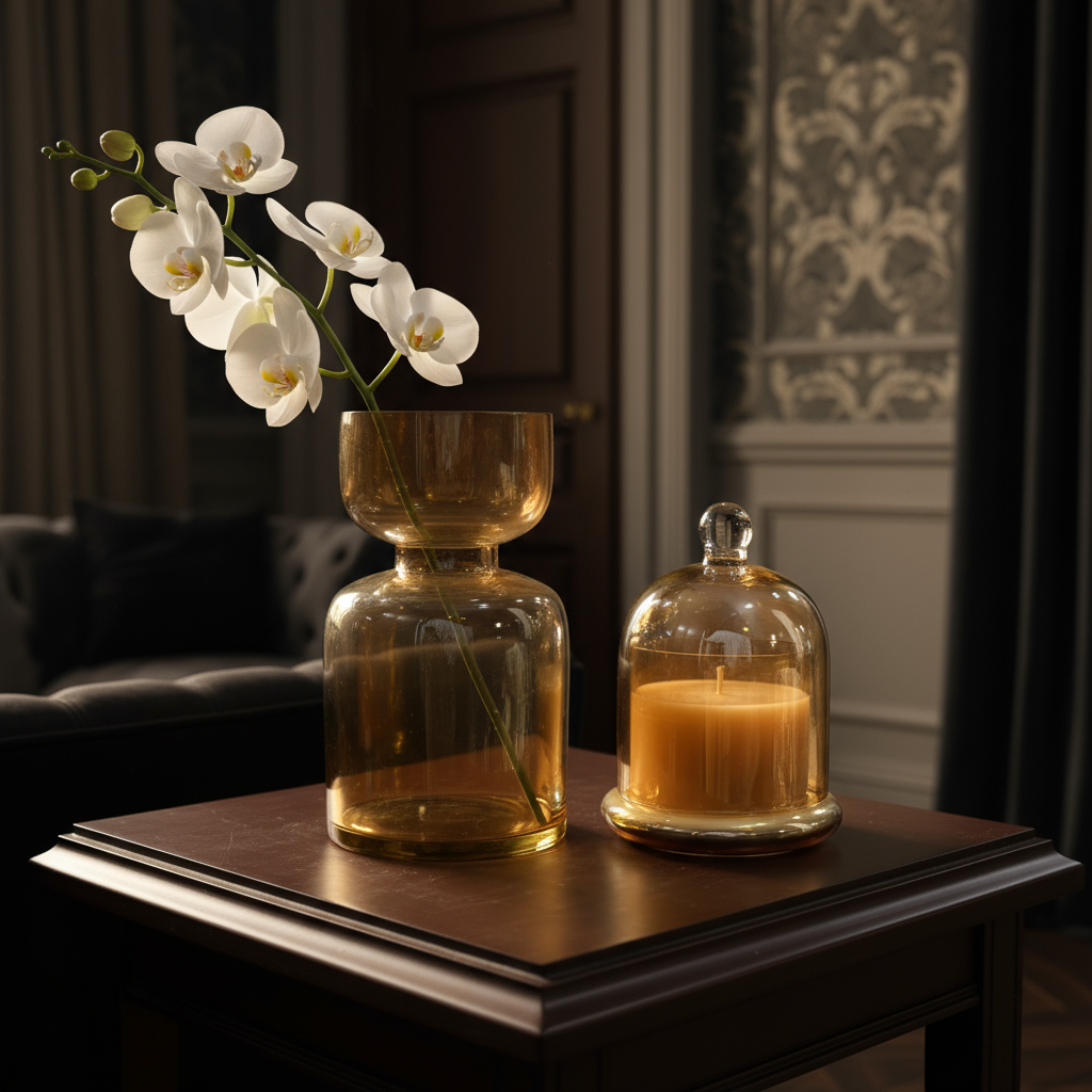 Golden Celebration Box - Vase and Dome Candle