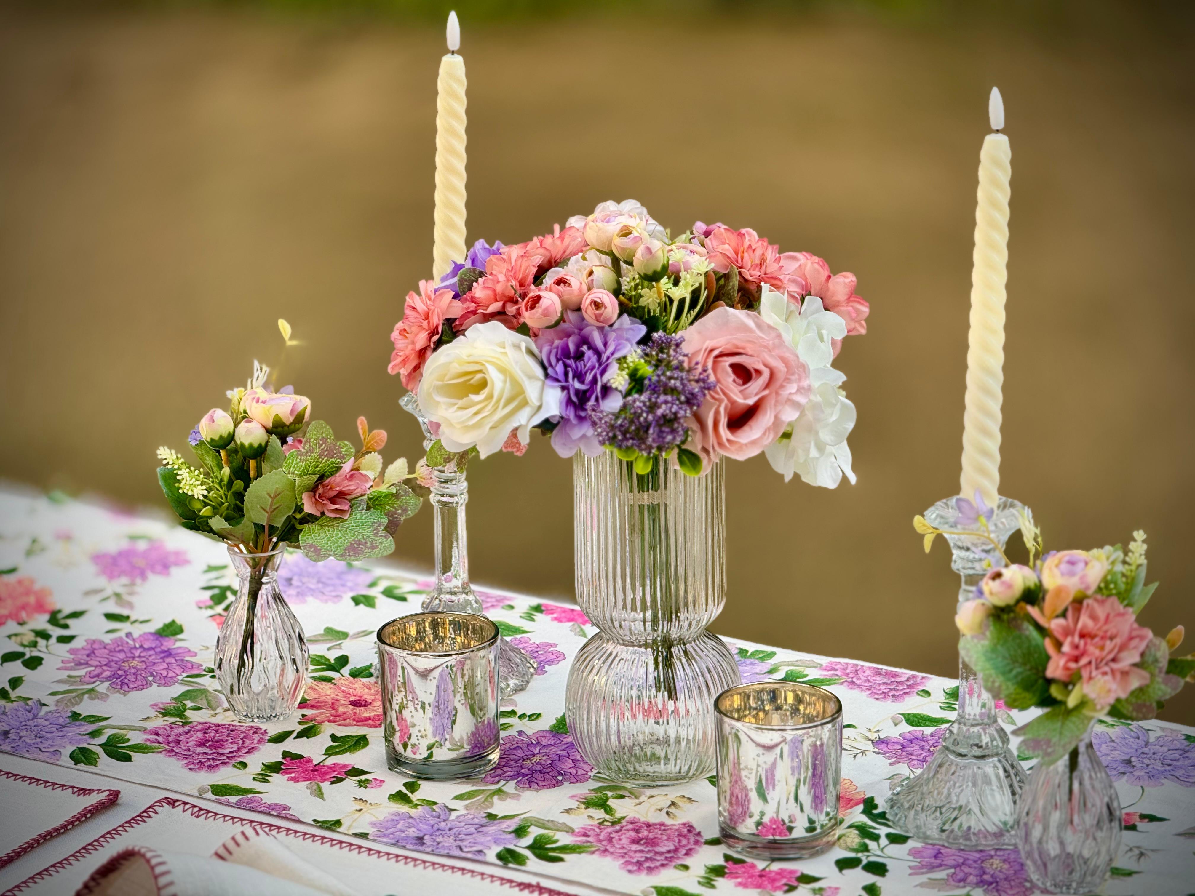 English Rose Garden Tablescape