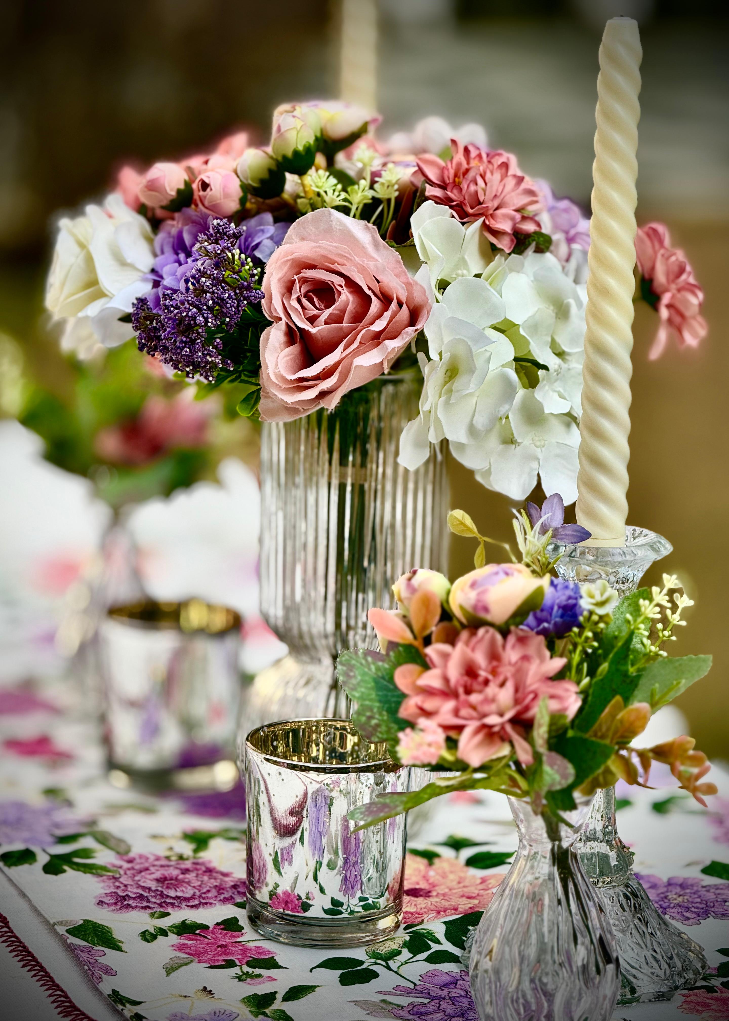 English Rose Garden Tablescape
