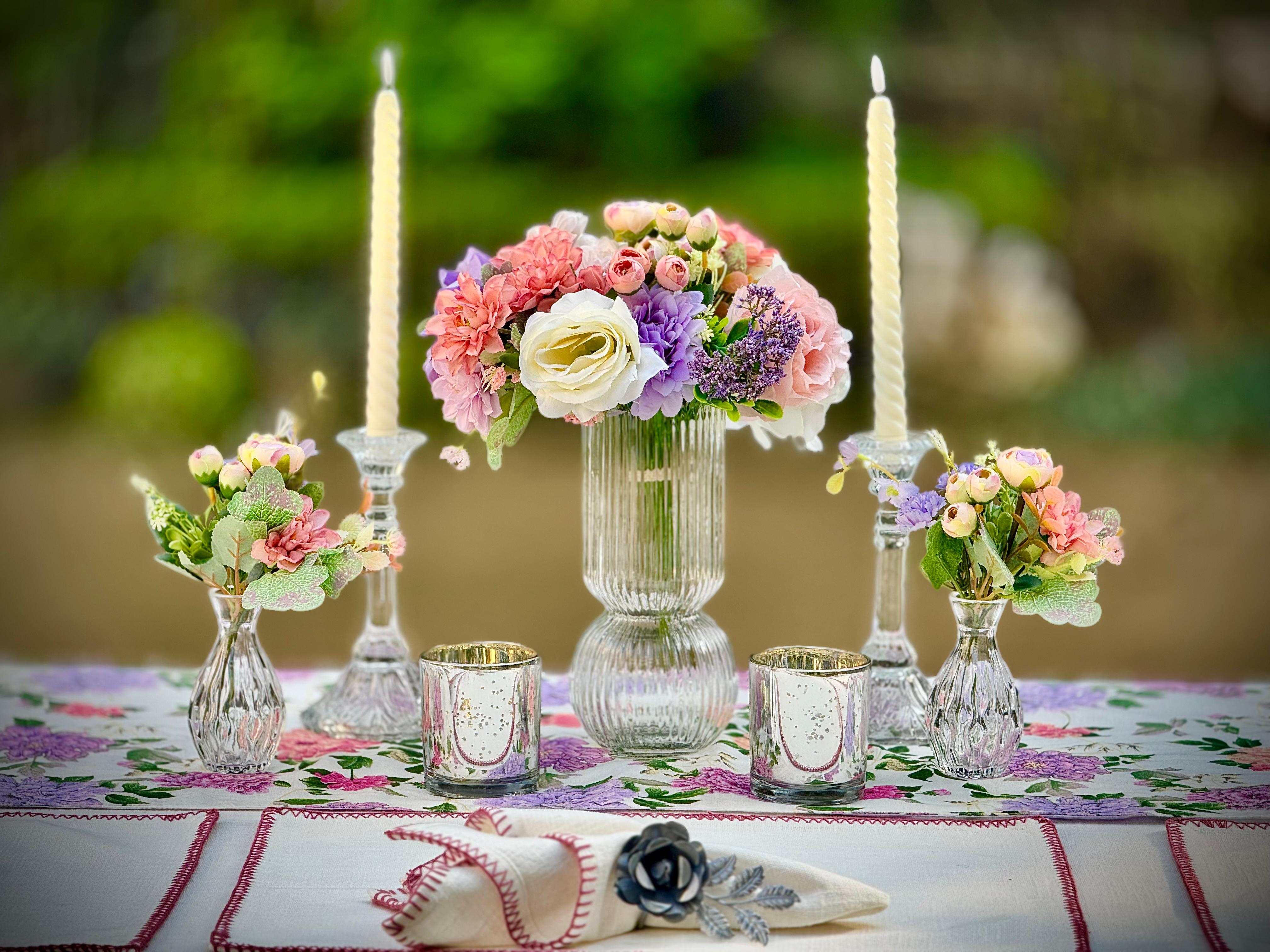 English Rose Garden Tablescape