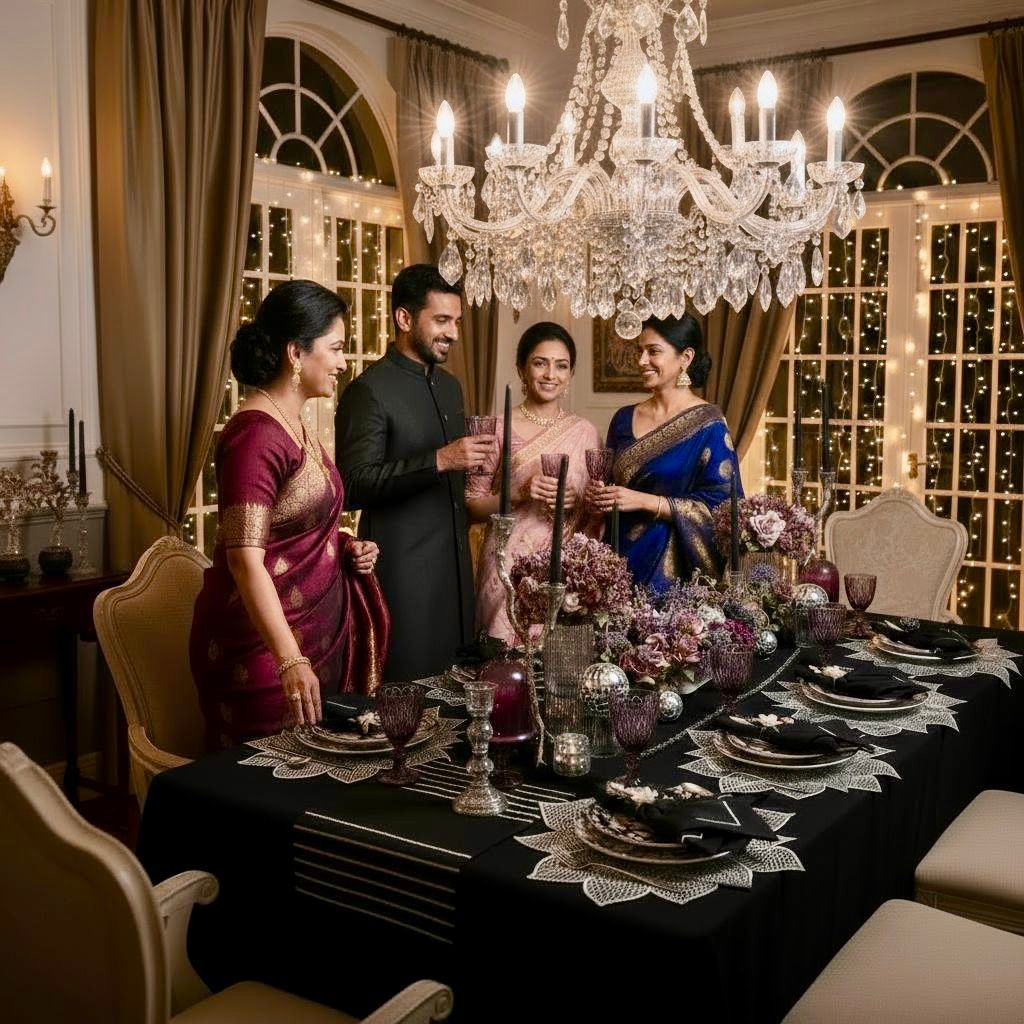 Silver Bloom Tablescape