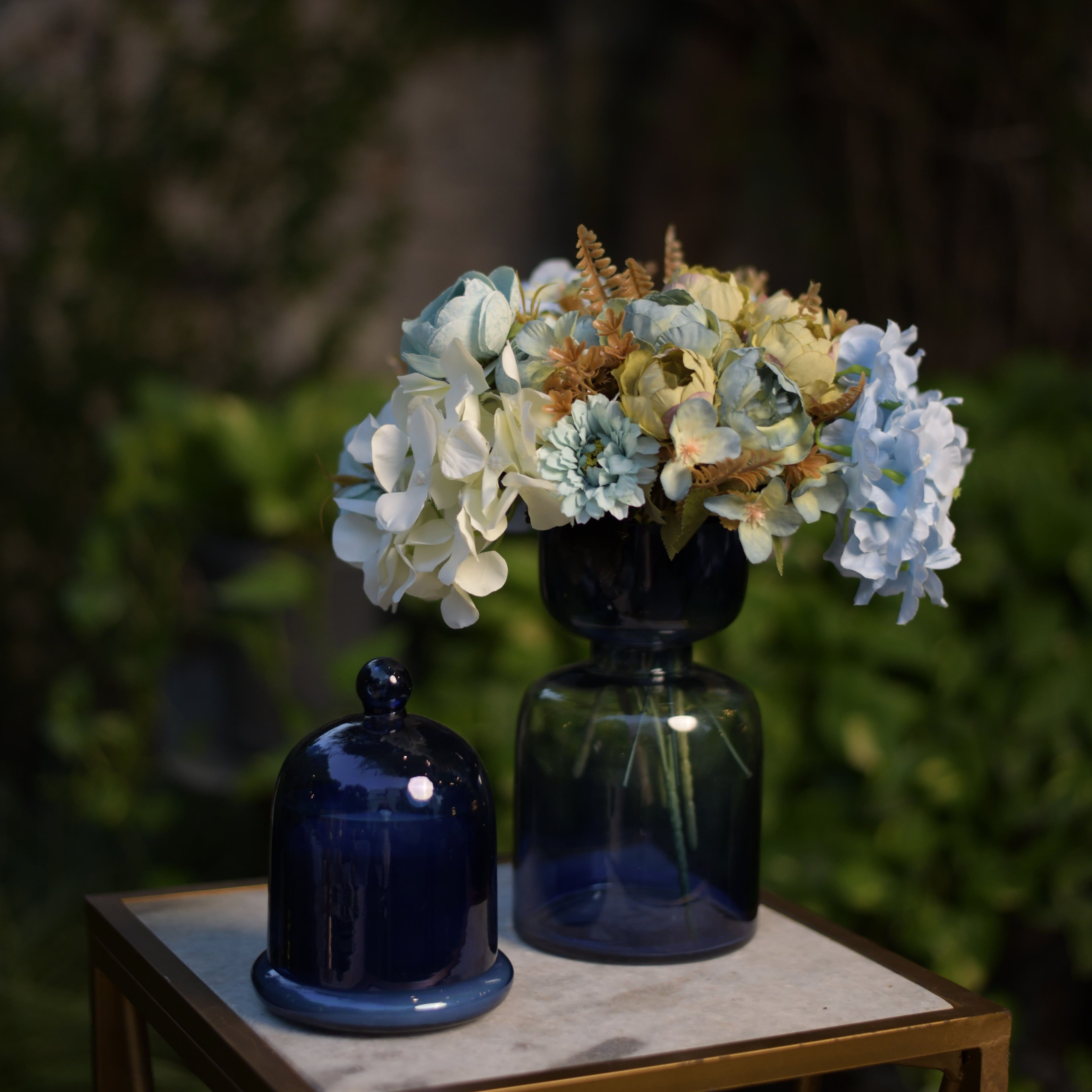 Blue Celebration Box - Vase and Dome Candle