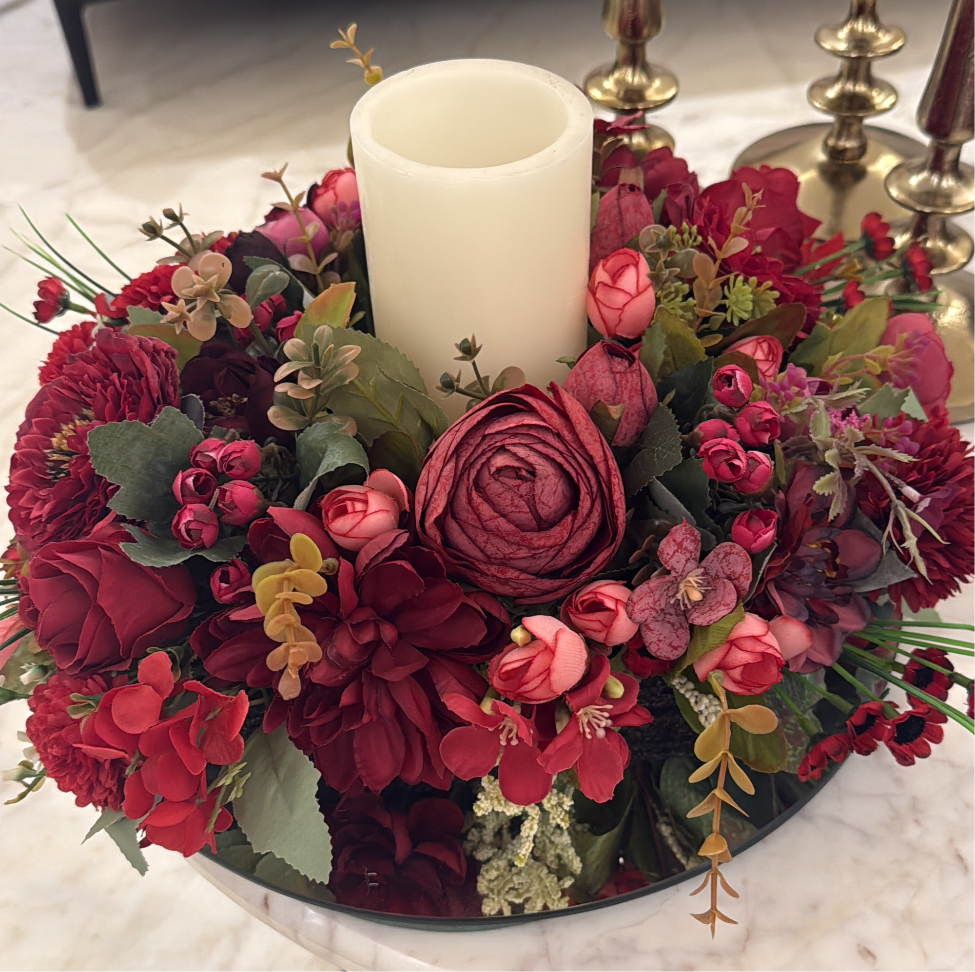 Diwali Ruby Bloom Centerpiece