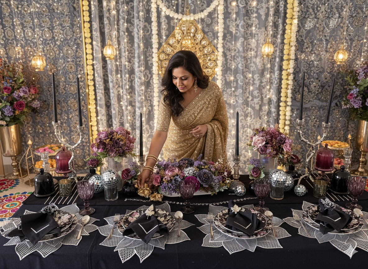 Silver Bloom Tablescape