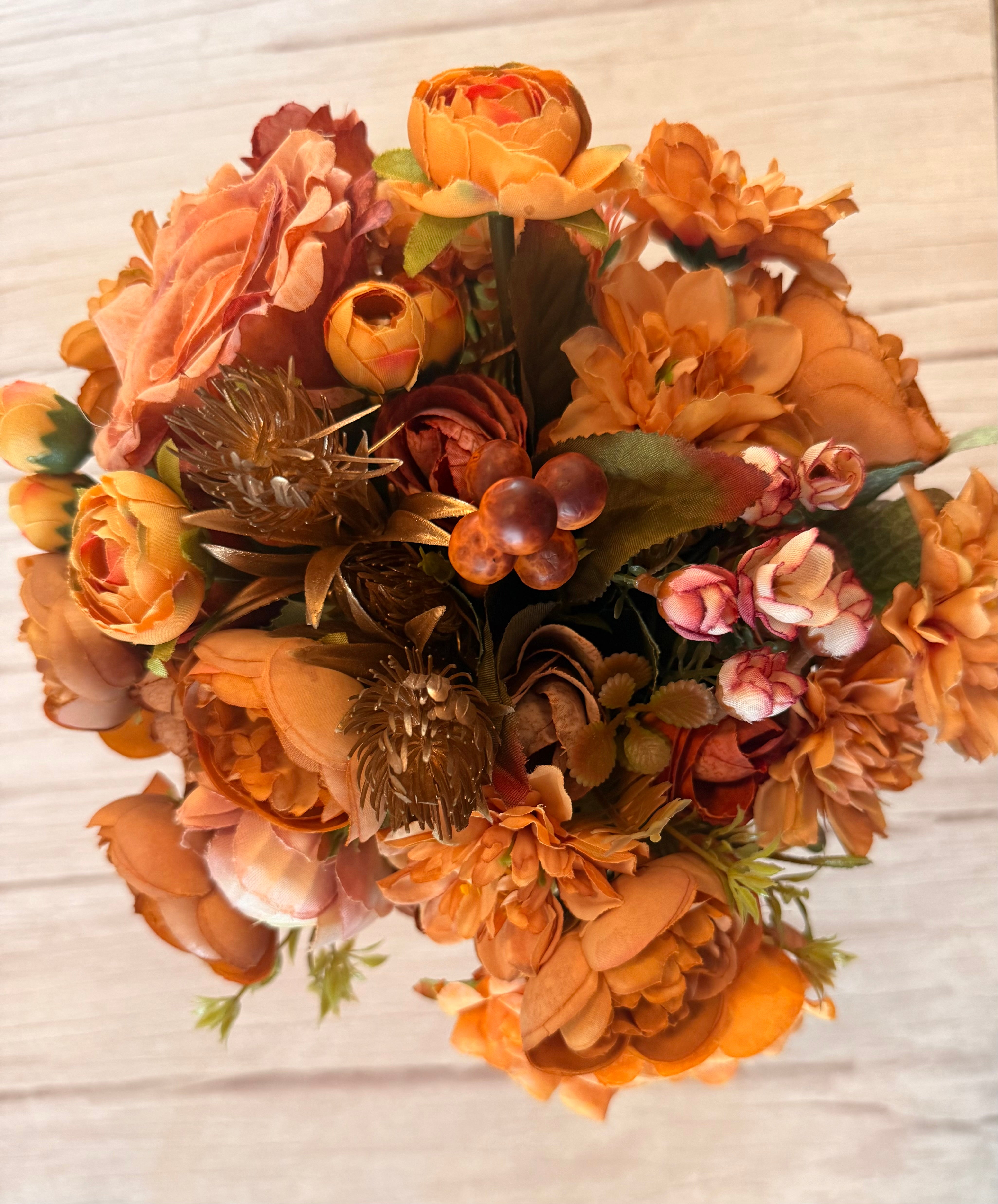Autumn Embrace - Faux Flowers Bouquet