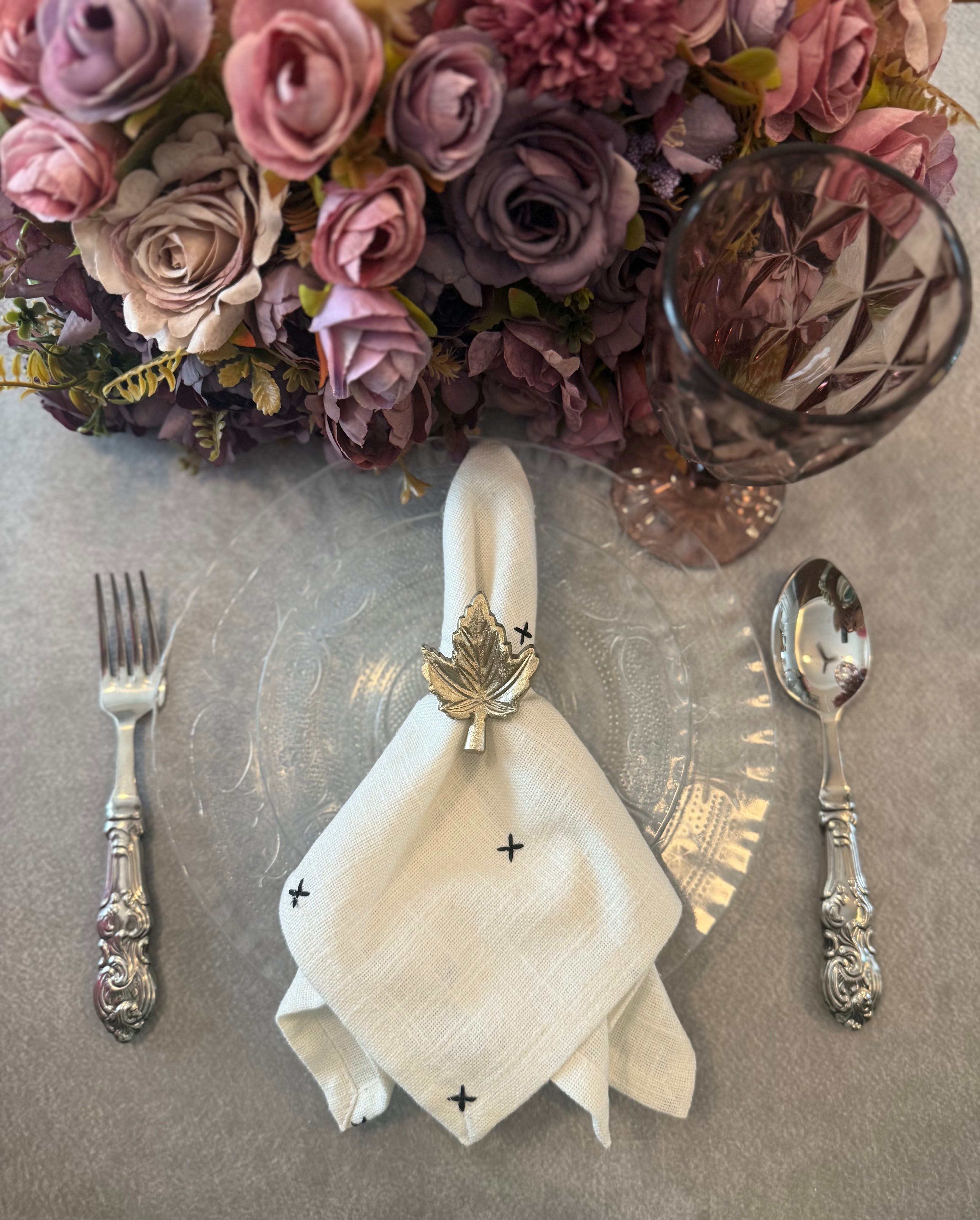 Twilight Leaf Napkin Rings