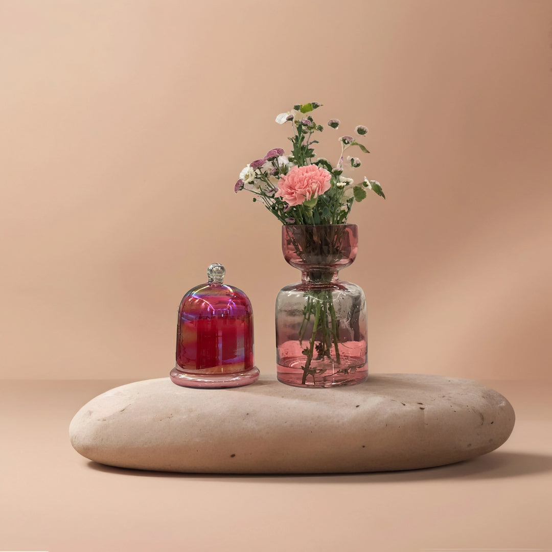 Pink Celebration Box - Vase and Dome Candle