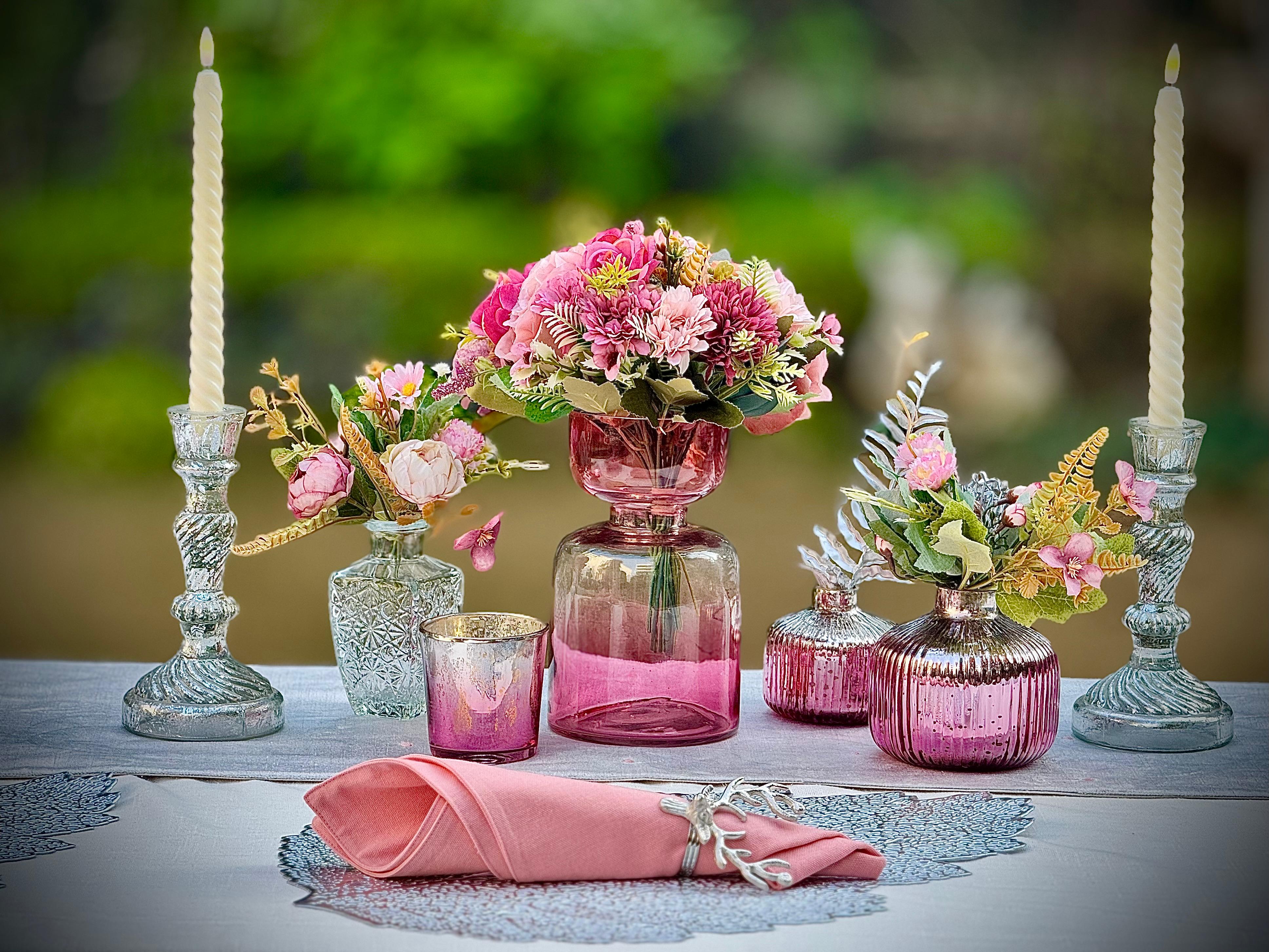 Winter Blush - Pink and Silver Luxurious Table Setup