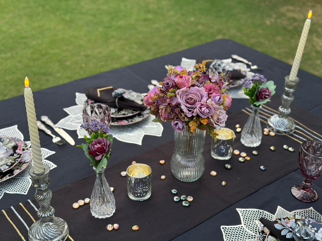 Silver Bloom Table Set-up